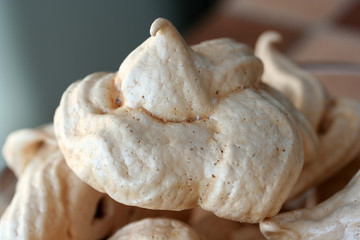 Group of sweet kiss cake, macro