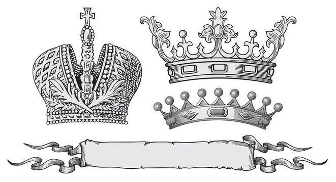 Royal crowns vector