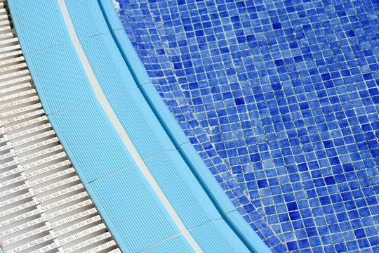 blue water in swimming pool, background
