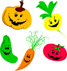 Halloween vegetables