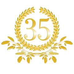 35-Lorbeerkranz mit Eichenblatt Dekor