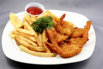 shrimps and fries combo