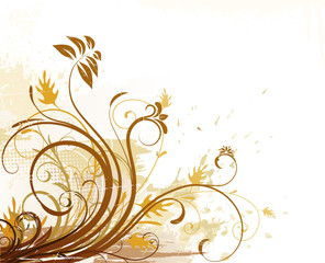 Grunge Floral Background