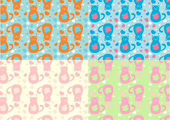 Seamless cats background