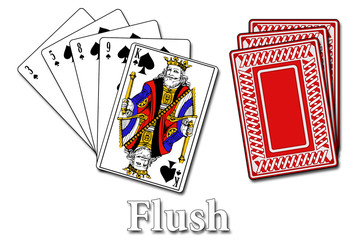 Pokerblatt - Flush