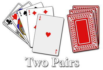 Pokerblatt - Zwei Paare - Two Pairs