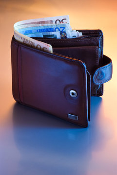 wallet with euro