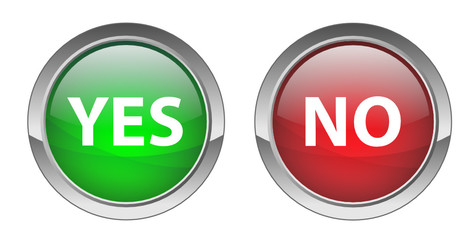 Yes & No buttons (vector ; red+green)