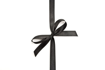 Black ribbon bow