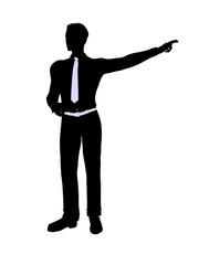 Obraz premium Male Business Silhouette