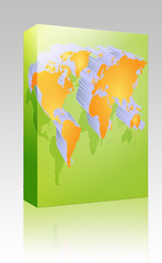 World map box package