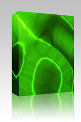 Flowing energy abstract box package