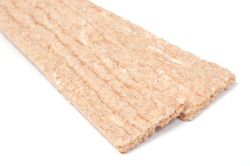 Two slices of low caloric crispbread