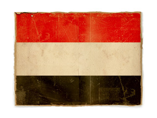 grunge flag of Yemen