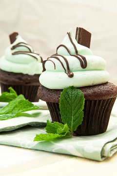 Creme De Mint Gourmet Cupcake