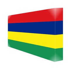 brique glassy avec drapeau ile maurice mauritius