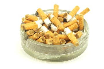 Stubs in ashtray