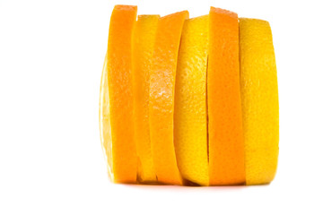 Scheiben einer Orange und Zitrone