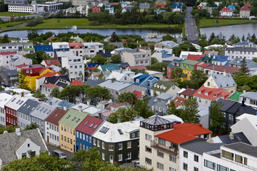 Reykjavik cityscape, Iceland - obrazy, fototapety, plakaty