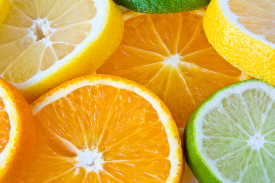 Orange, Zitrone, Limette