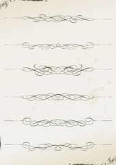 Obraz premium curly grunge page rules