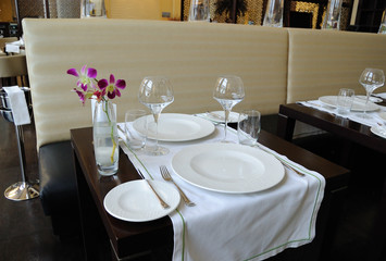 Restaurant in luxury hotel, Dubai, UAE