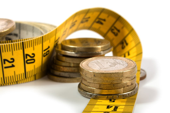 Coins With Metre On White