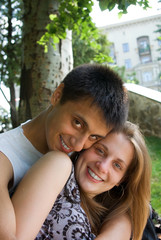 Fototapeta premium Portrait of a happy coupl