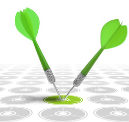 image concept of a good choice or good decision or goal