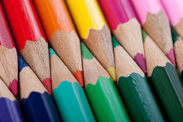 Fototapeta premium Macro of color pencils