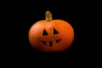 Halloween pumpkin on a black background