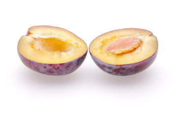 plum on white background