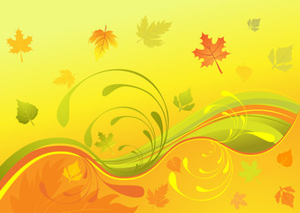 Fototapeta na wymiar Autumn design, vector illustration