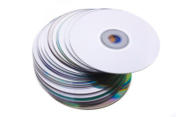 CDs isolated on white background