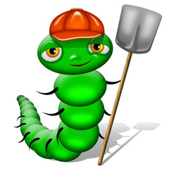 Bruco Verme-Worm Caterpillar-Chenille Ver-Cartoon