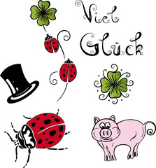 Silvester, Sylvester, Neujahr, Glück, Klee, Schwein