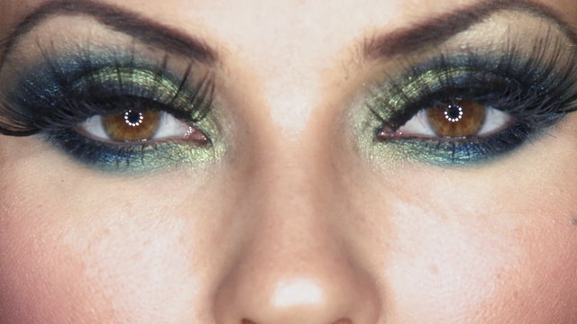 Sexy eyes of woman with outstanding makeup