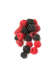 blackberry and raspberry