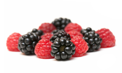 blackberry and raspberry