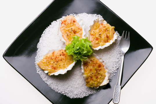 ostras gratinadas