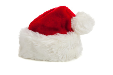 Obraz na płótnie Canvas Santa Claus hat on a white background