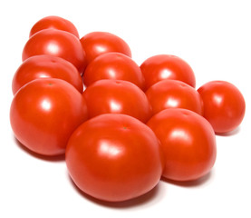 red tomato isolated  on white background