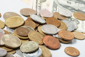 dollar denominations with fine coins