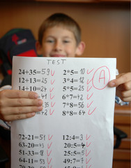 student gets A grade