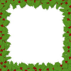 Decoupage Holly Frame