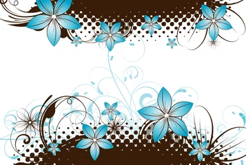 Wandaufkleber Floral abstract illustration © japonka