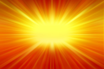 Bright sun light rays yellow orange explosion background