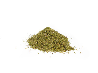 Yerba mate on white background