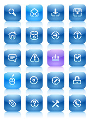 Stencil blue buttons for internet