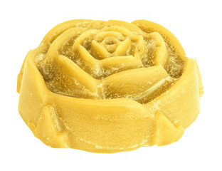 Beeswax isolated on white